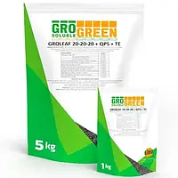 Добриво GroGreen Гроліф NPK 20-20-20 +TE + QPS45 1 кг Lima Бельгія